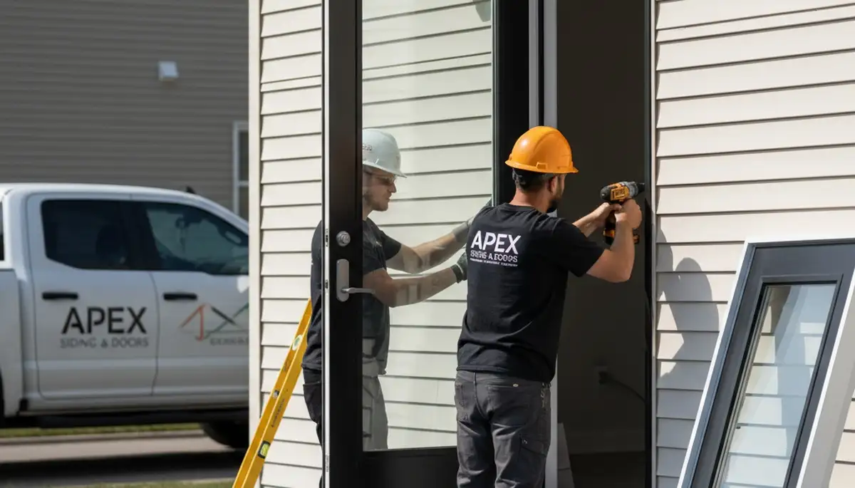 Professional door installation by vinyl siding experts in Tulsa, OK home exterior upgrade
