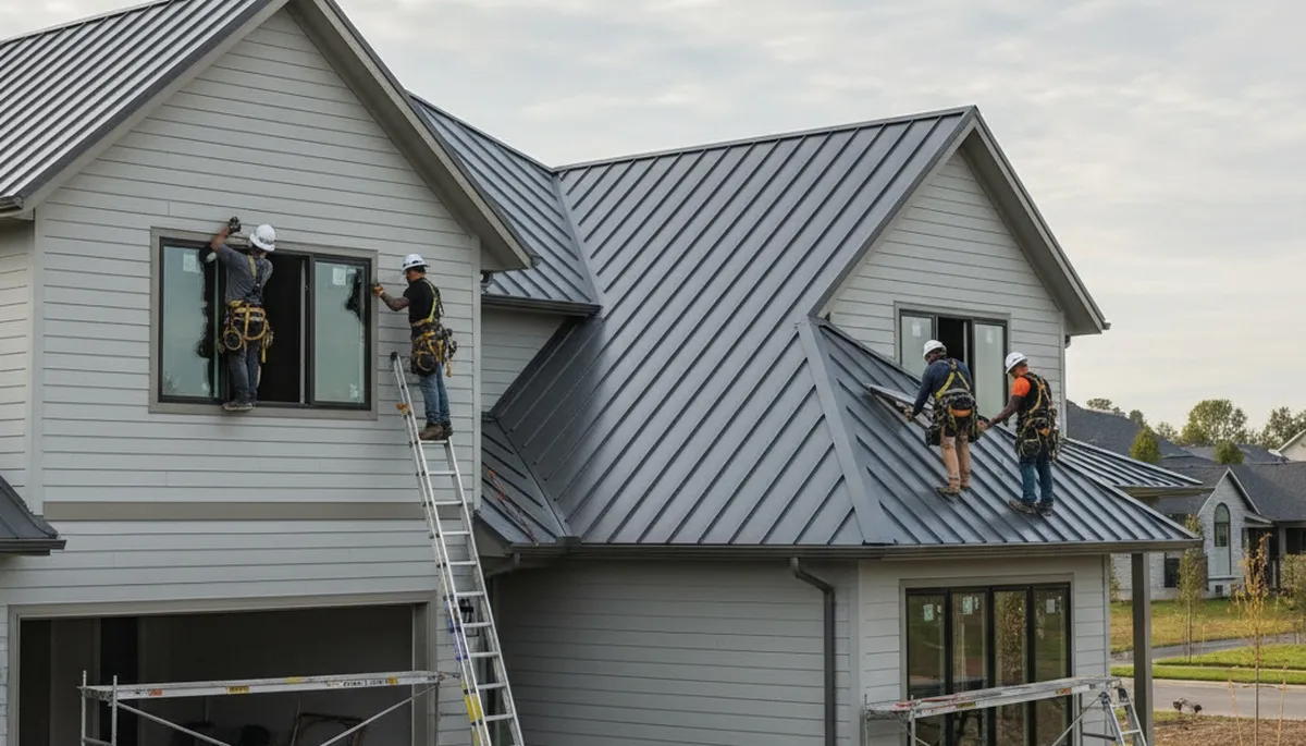 Metal roofing installation by Next Level Exteriors in Tulsa, OK with durable, storm-resistant panels