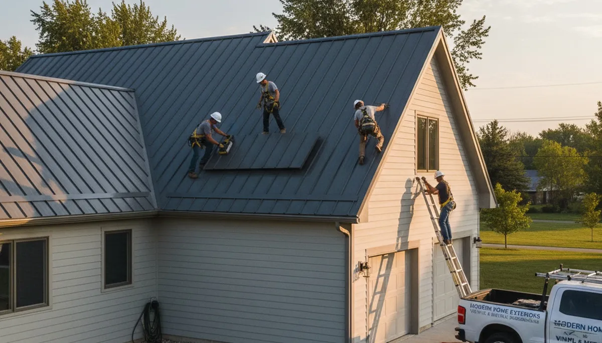 Professional metal roof installation by Next Level Exteriors in Tulsa, OK