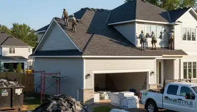 Durable vinyl siding installation and roof replacement by Tulsa OK contractors at Next Level Exteriors