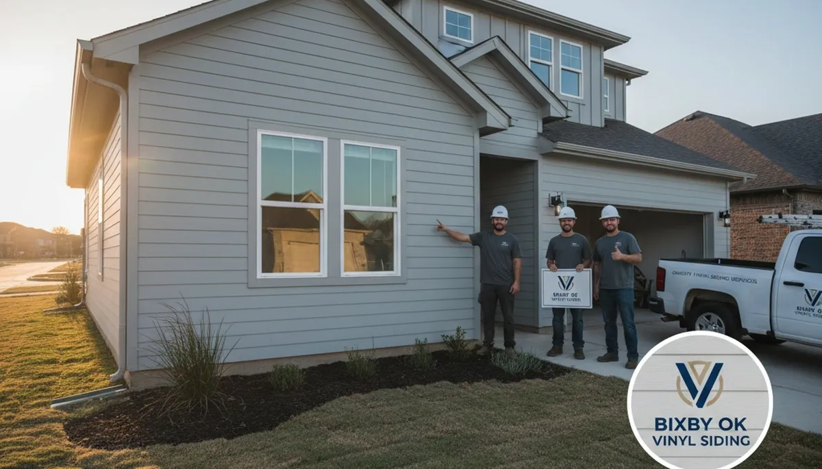 Professional vinyl siding installation on Tulsa OK home exterior
