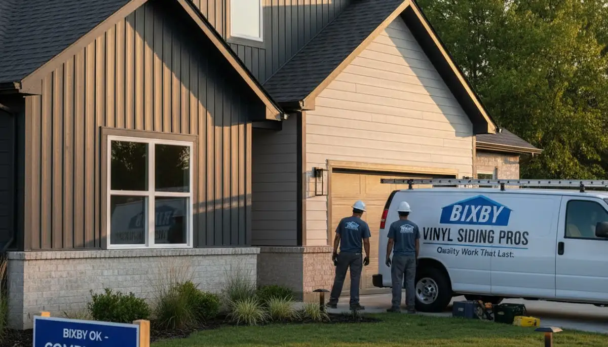 Professional vinyl siding installation on Tulsa OK home exterior