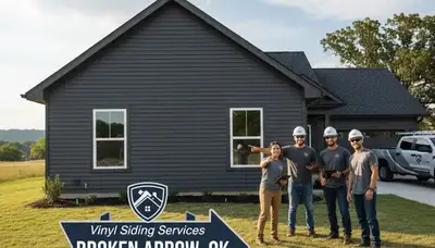 Professional vinyl siding installation on residential home exterior in Tulsa, OK