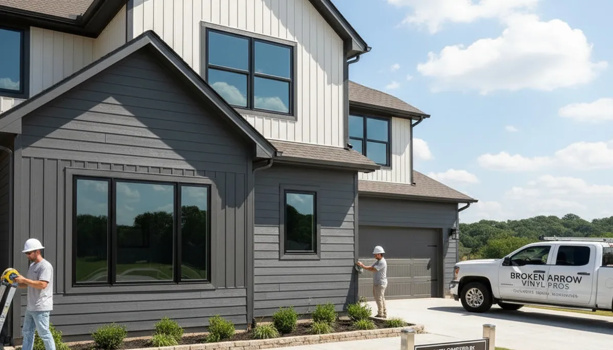 Professional vinyl siding installation on residential home exterior in Tulsa, OK