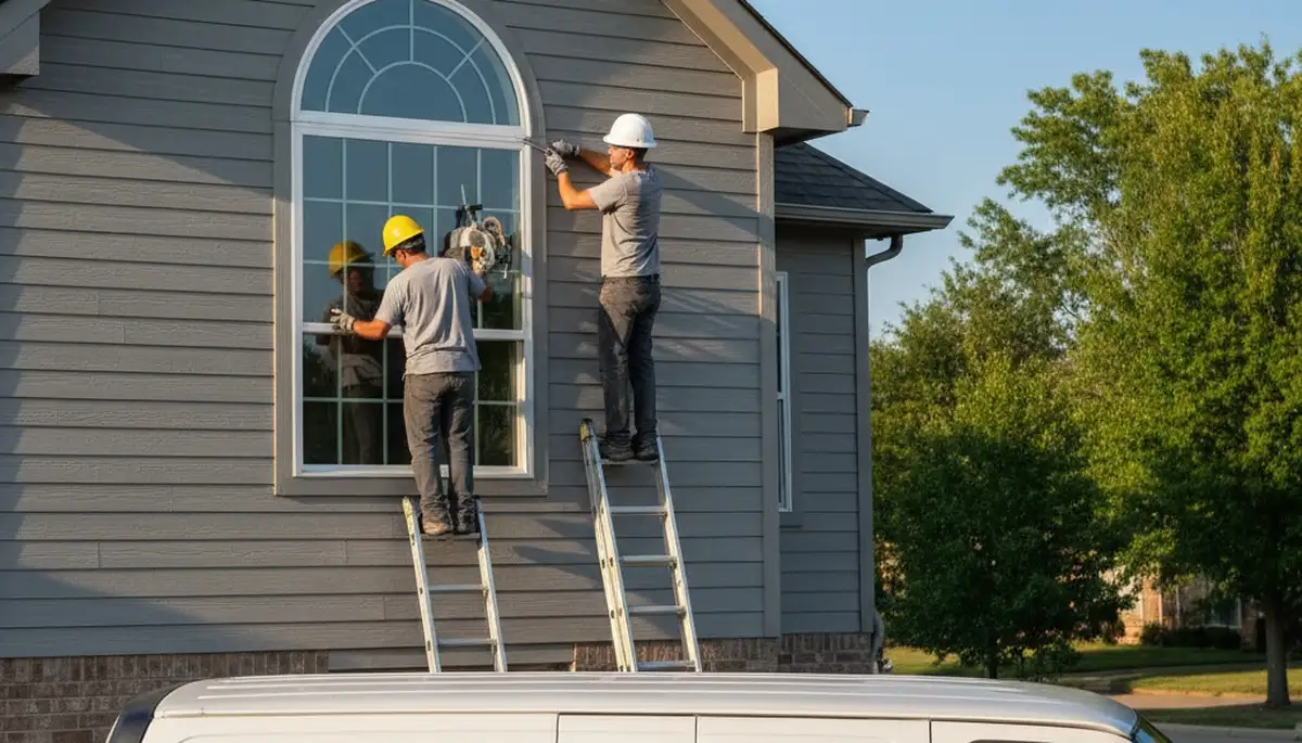 Professional vinyl siding installation on home exterior in Tulsa, OK