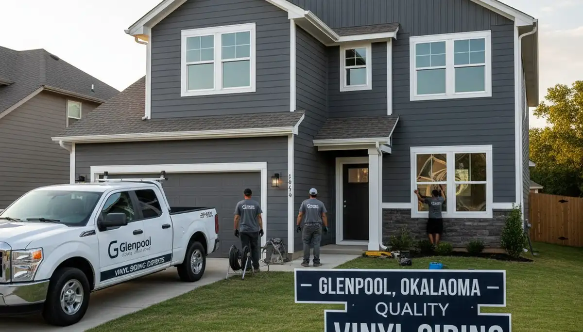 Professional vinyl siding installation on a residential home exterior in Tulsa, OK