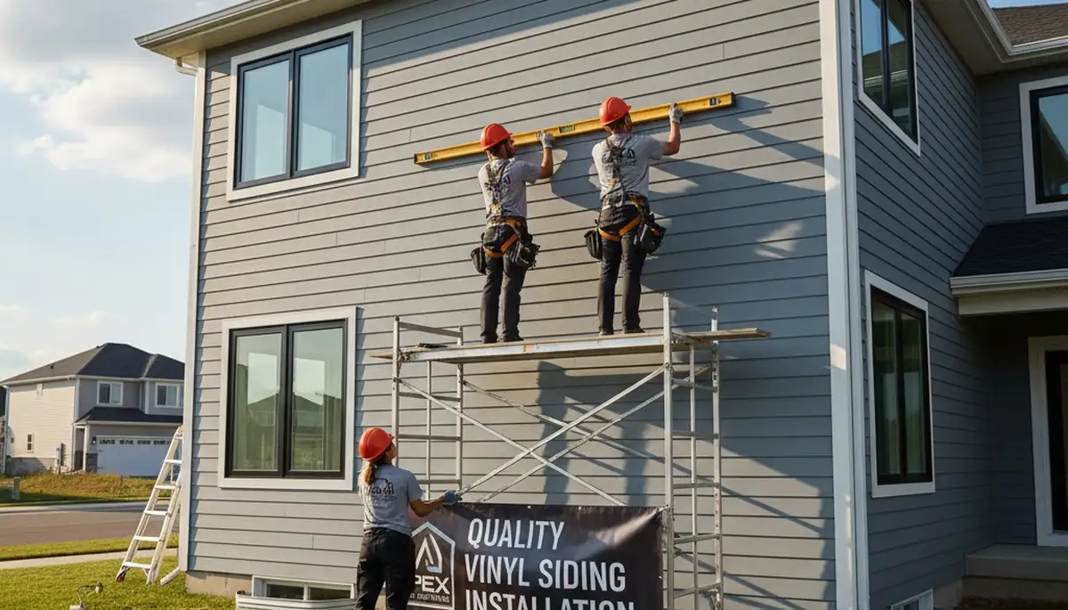 Professional vinyl siding installation on Tulsa OK home exterior by Next Level Exteriors