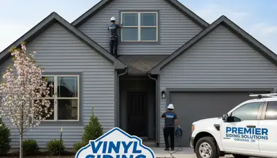 Professional vinyl siding installation on a home exterior in Tulsa, OK