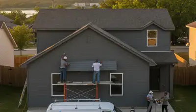 Professional vinyl siding installation on residential home exterior in Tulsa, OK