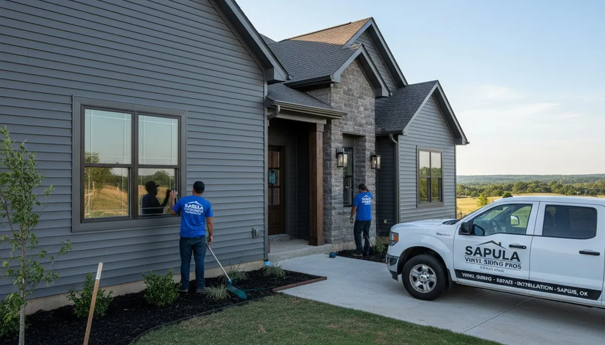 Professional vinyl siding installation on home exterior in Tulsa OK