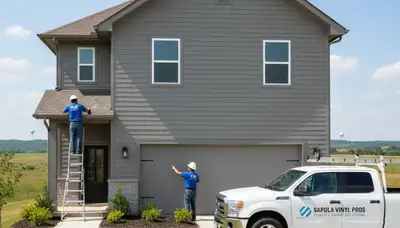 Professional vinyl siding installation on residential home exterior in Tulsa, OK