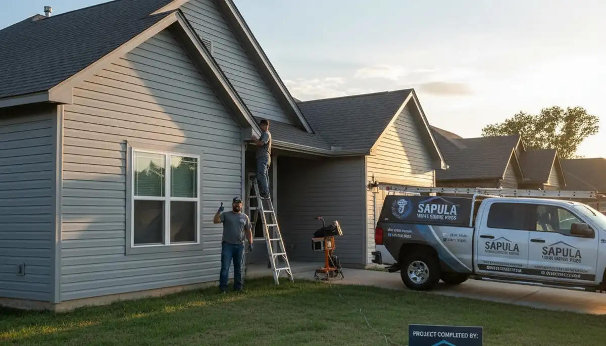 Professional vinyl siding installation on residential home exterior in Tulsa, OK