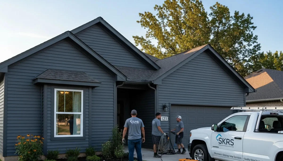 Professional vinyl siding installation on residential home exterior in Tulsa, OK