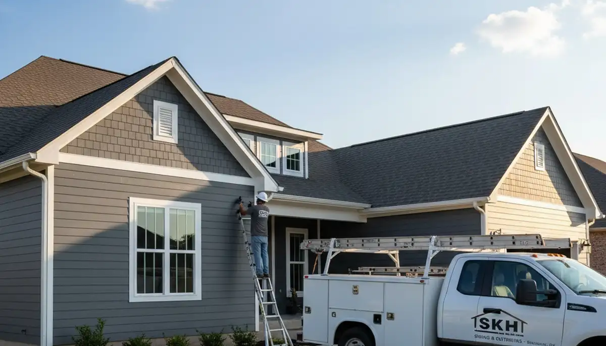 Professional vinyl siding installation on residential home exterior in Tulsa, OK